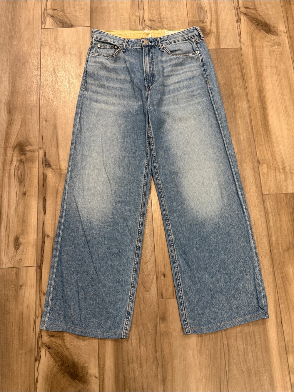 NEW rag & bone Logan Featherweight Wide Leg Jeans. Ultra Lightweight Edition 28 - Picture 5 of 11
